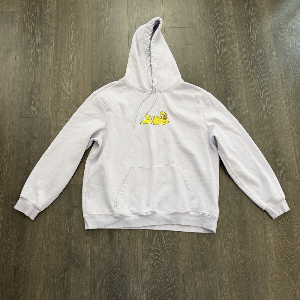 H&M X The Simpsons Purple Hoodie Unisex XXL Homer Embroidered Streetwear Retro